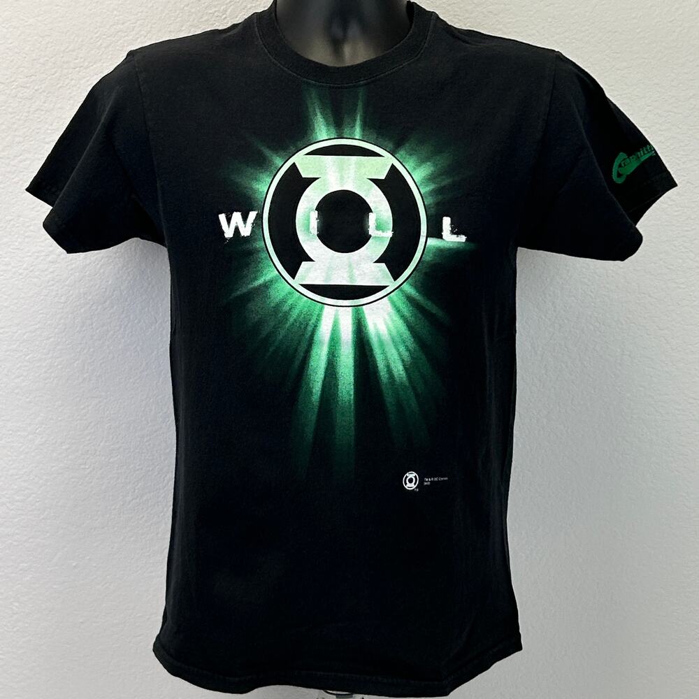 Green Lantern Will T Shirt S Small Black Graphitti DC Comics Comic Book 2009 Tee